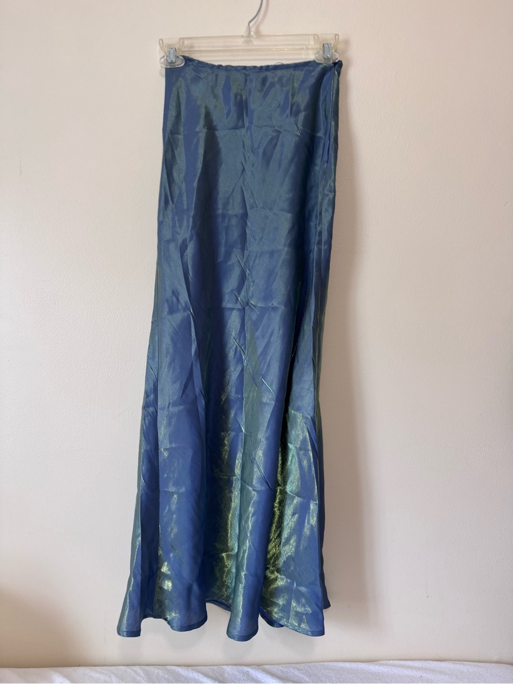 Princess Polly Tobin Maxi Skirt Mermaid Blue Iridescent | Size 2 - Women’s